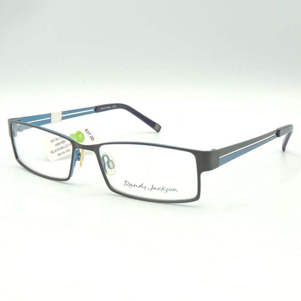 Randy Jackson 1015 Black Blue Eyeglass Frames 55 16 145